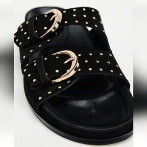 ZARA STUDDED LEATHER SANDALS